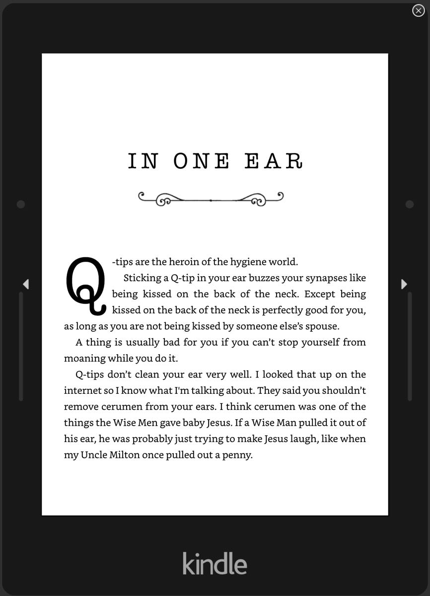 Book sample viewed using Kindle Previewer